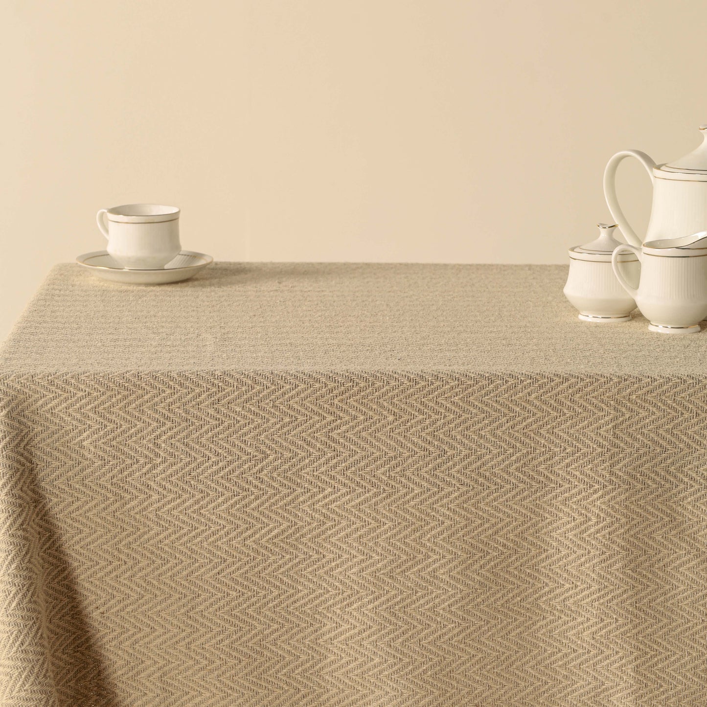 Gray Cotton Tablecloth