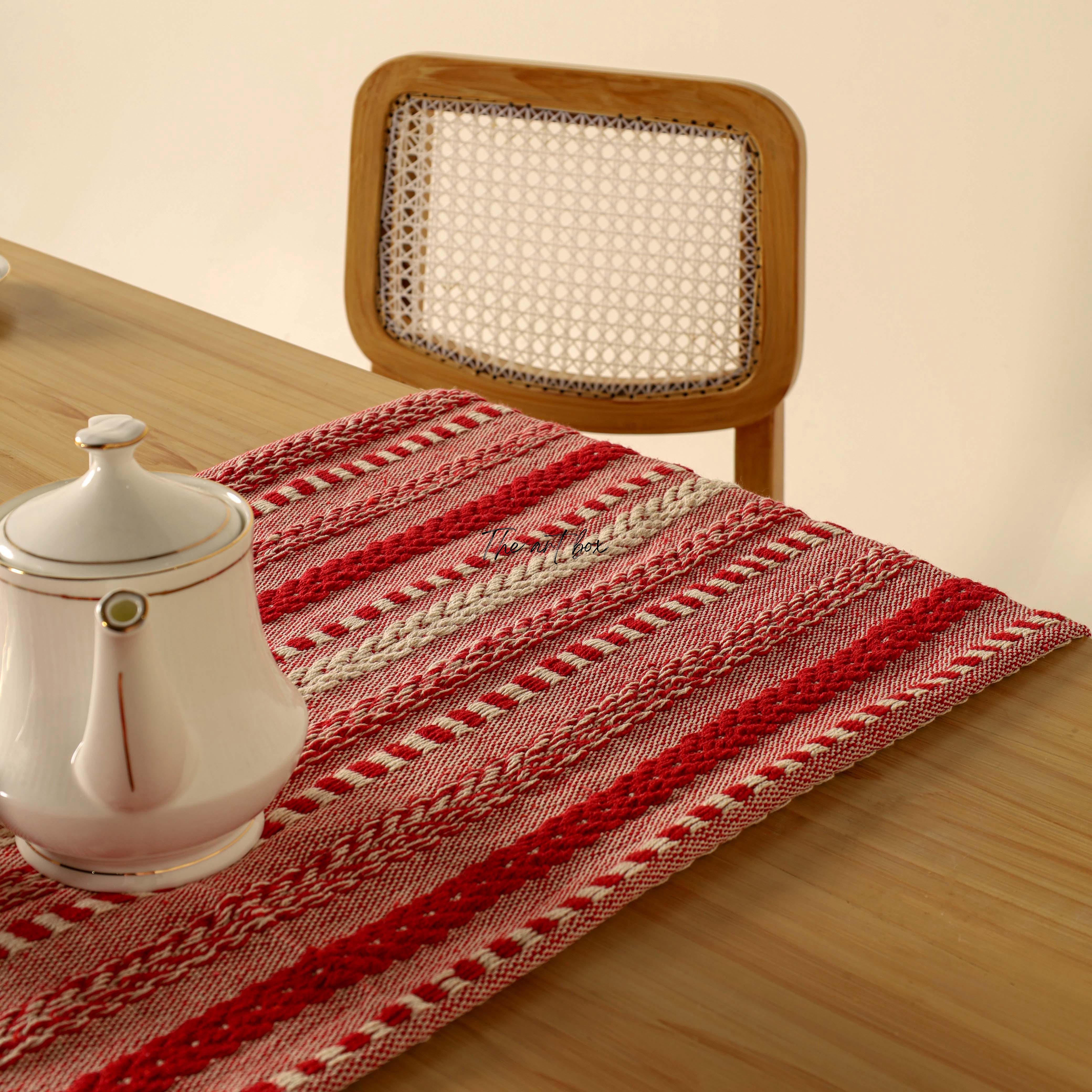 Red Striped Table Runner