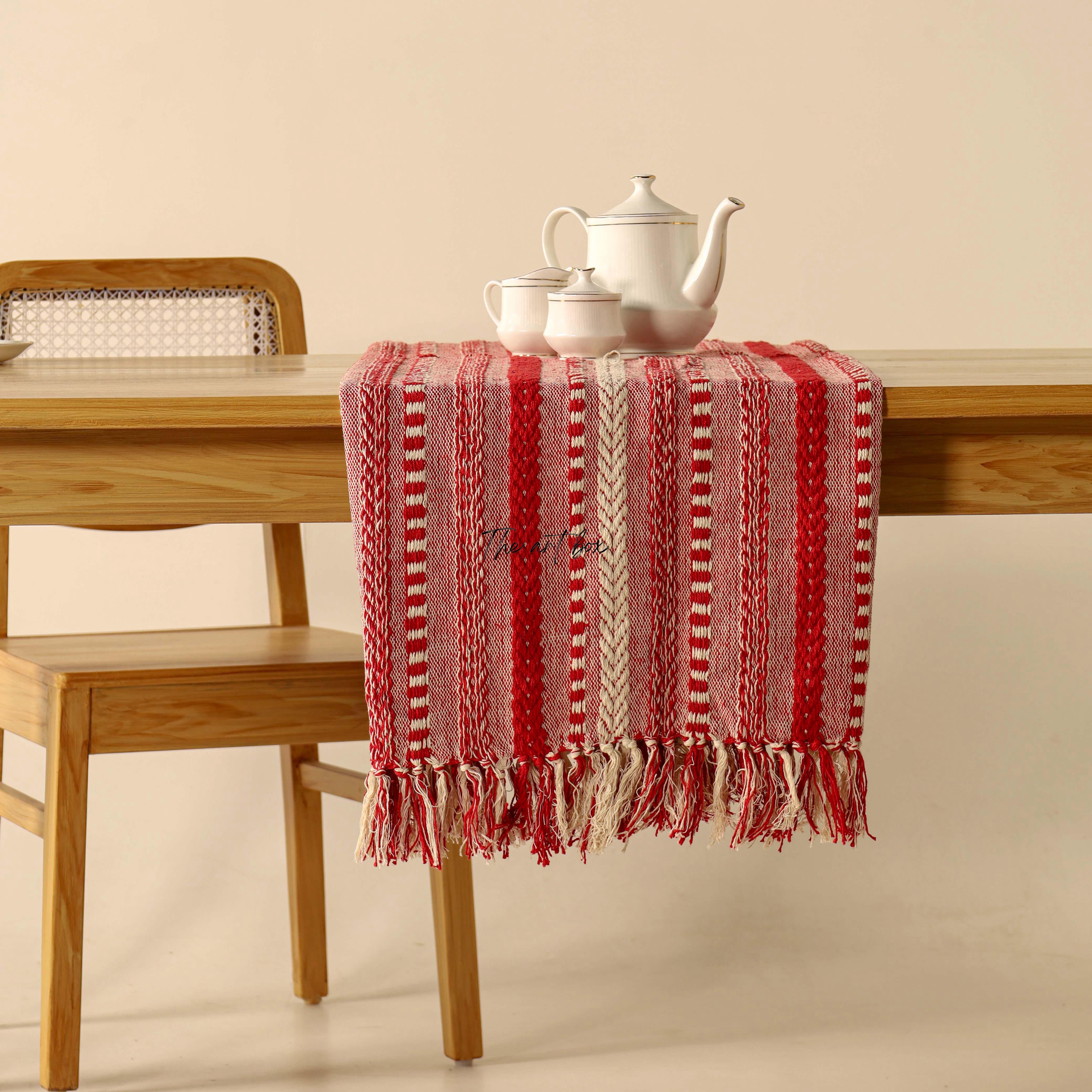 Red Striped Table Runner