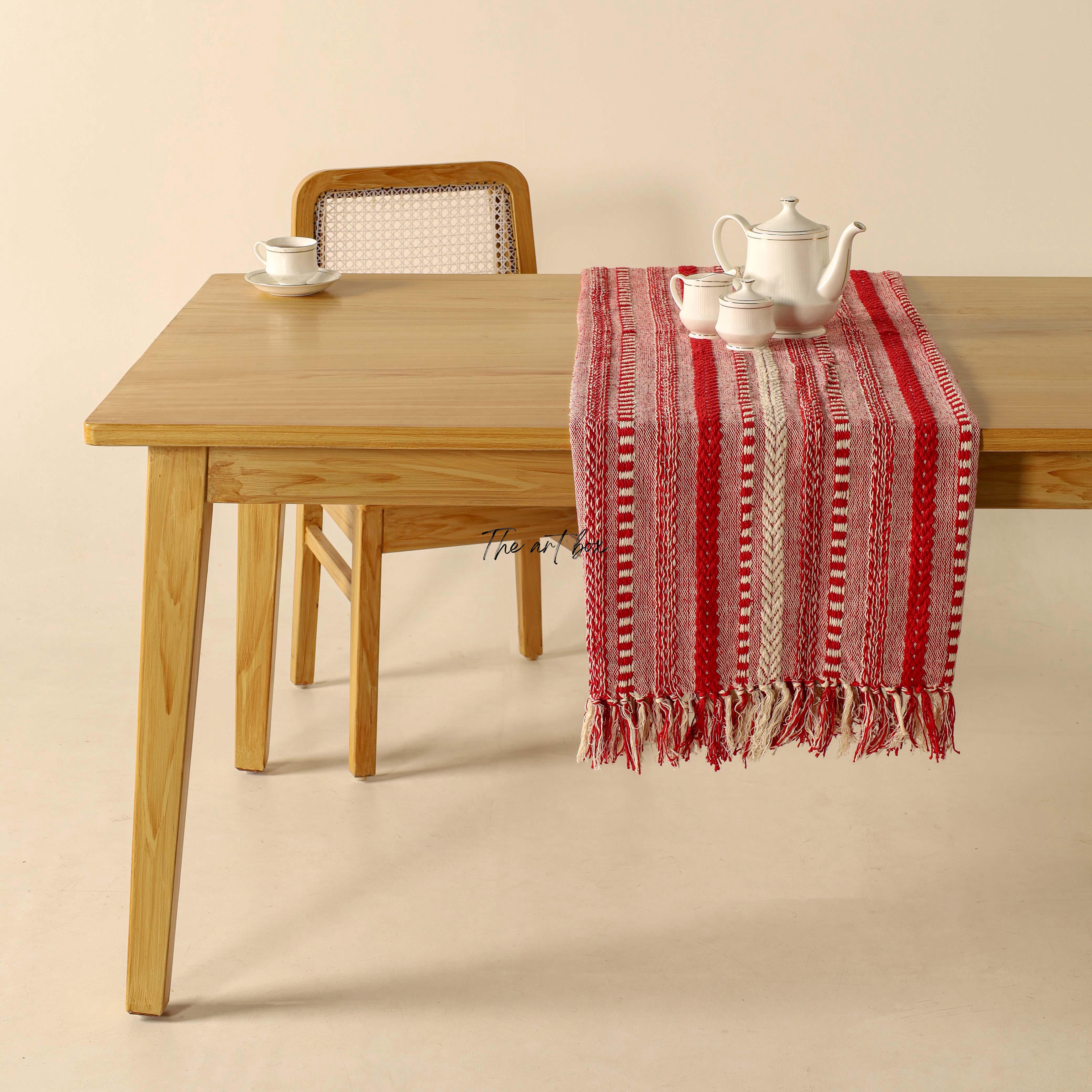 Red Striped Table Runner