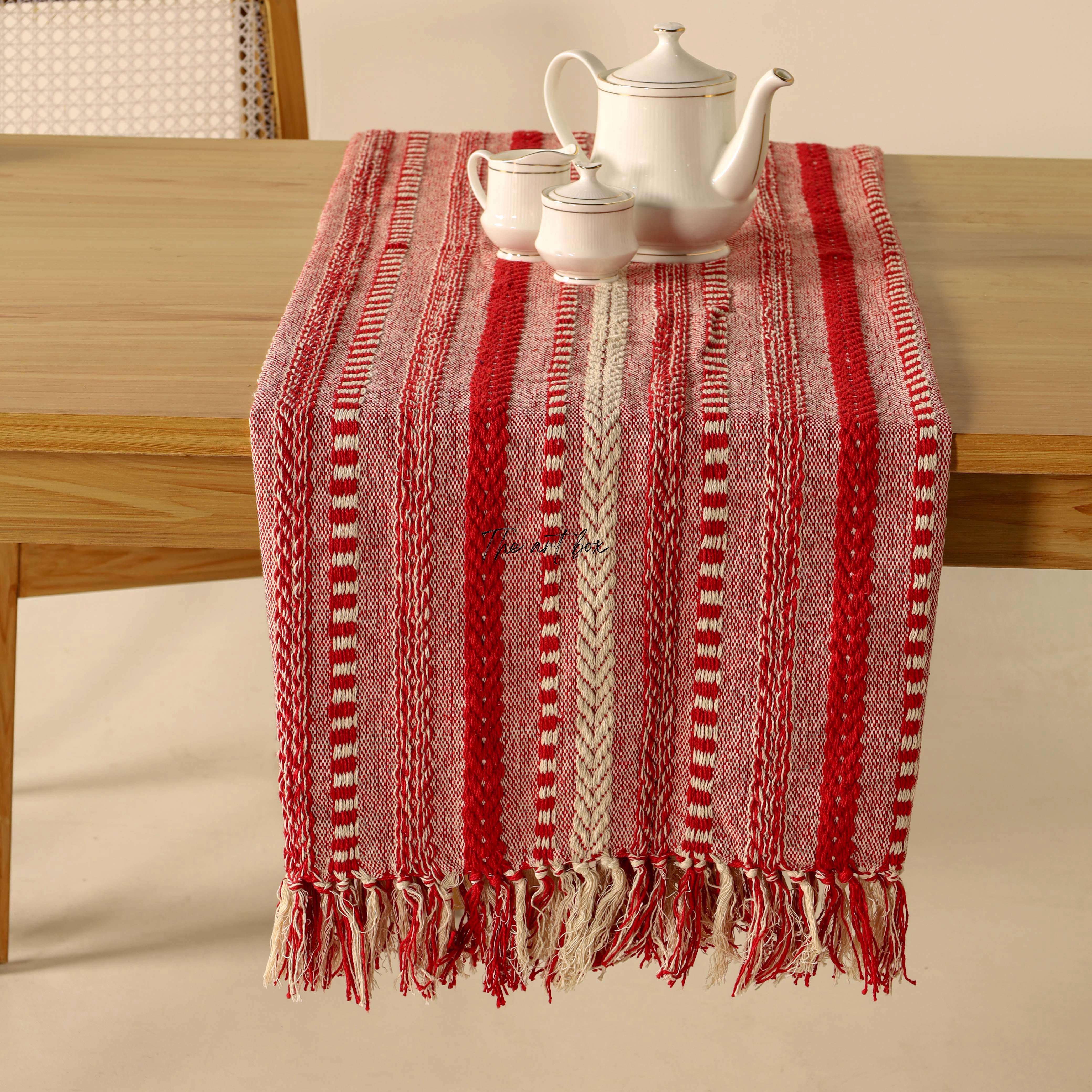 Red Striped Table Runner