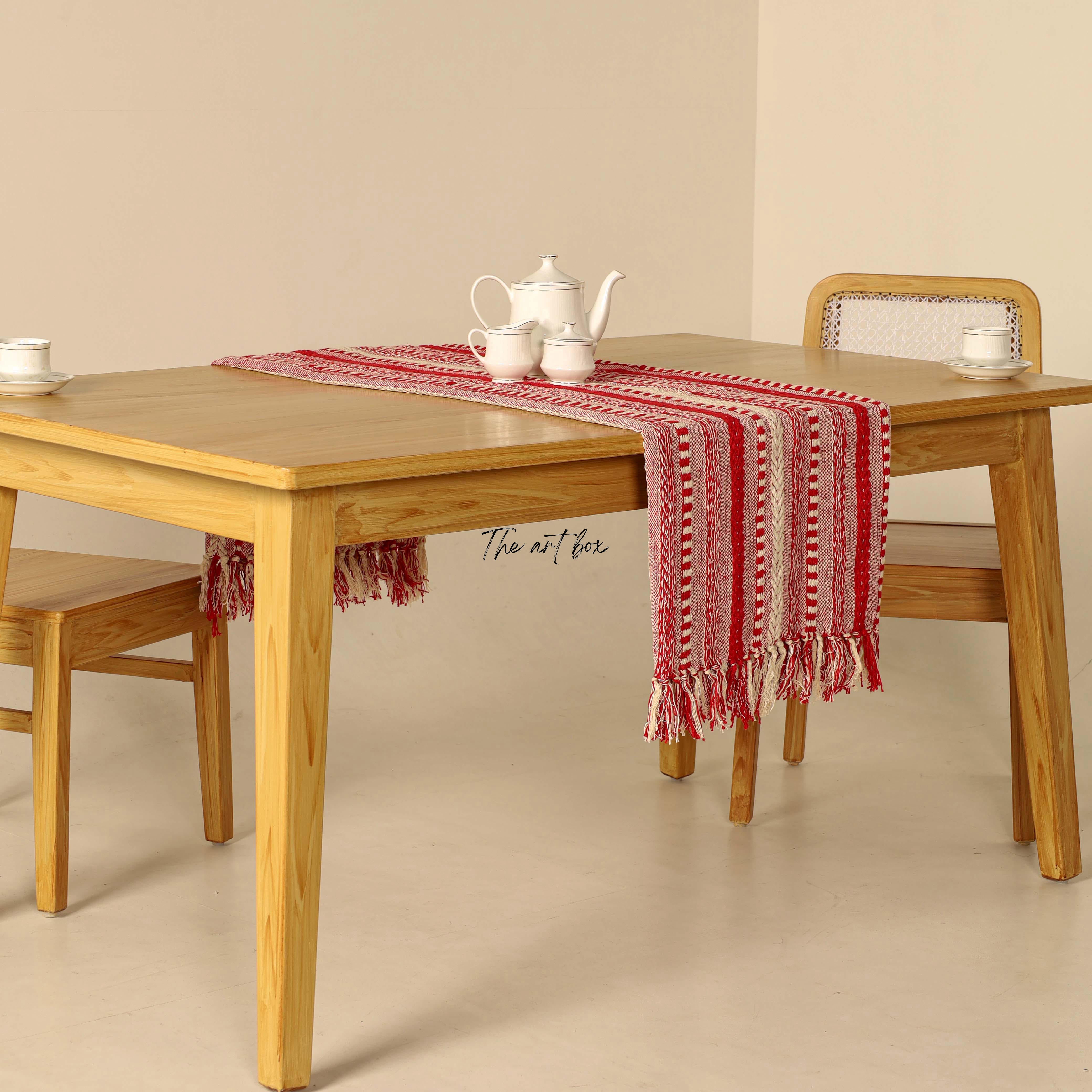 Red Striped Table Runner