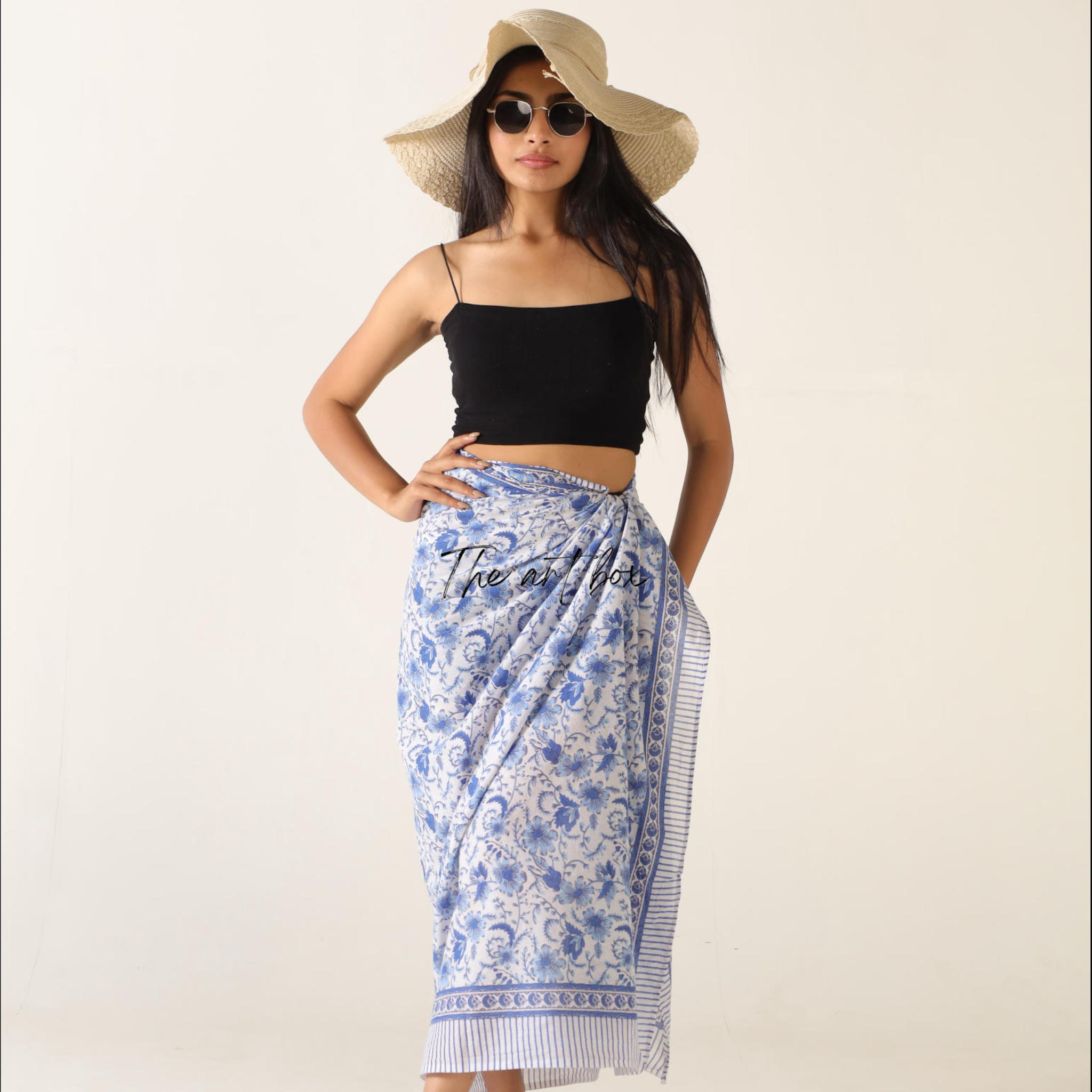 Beach Bloom Tropicana Twist Cotton Floral Sarong Pareo