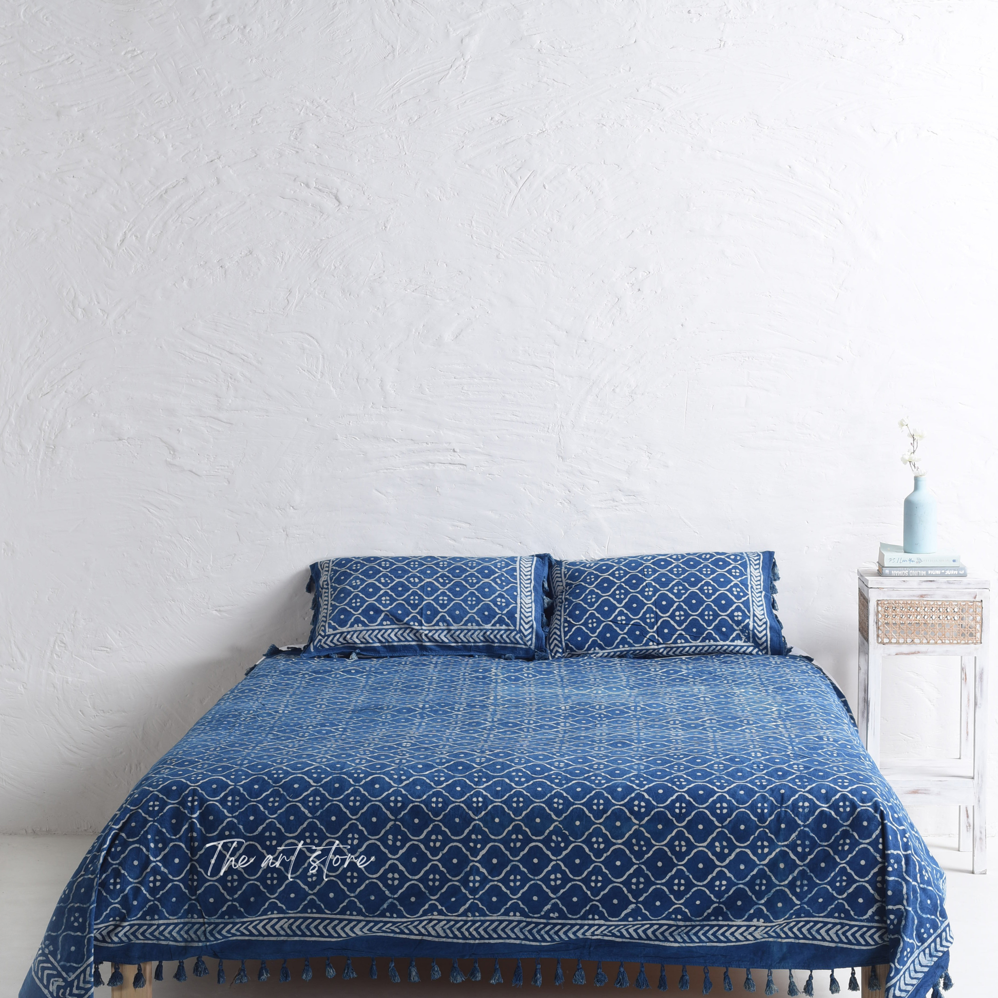 Handmade Reversible Block Printed Bedsheet and Pillow Set