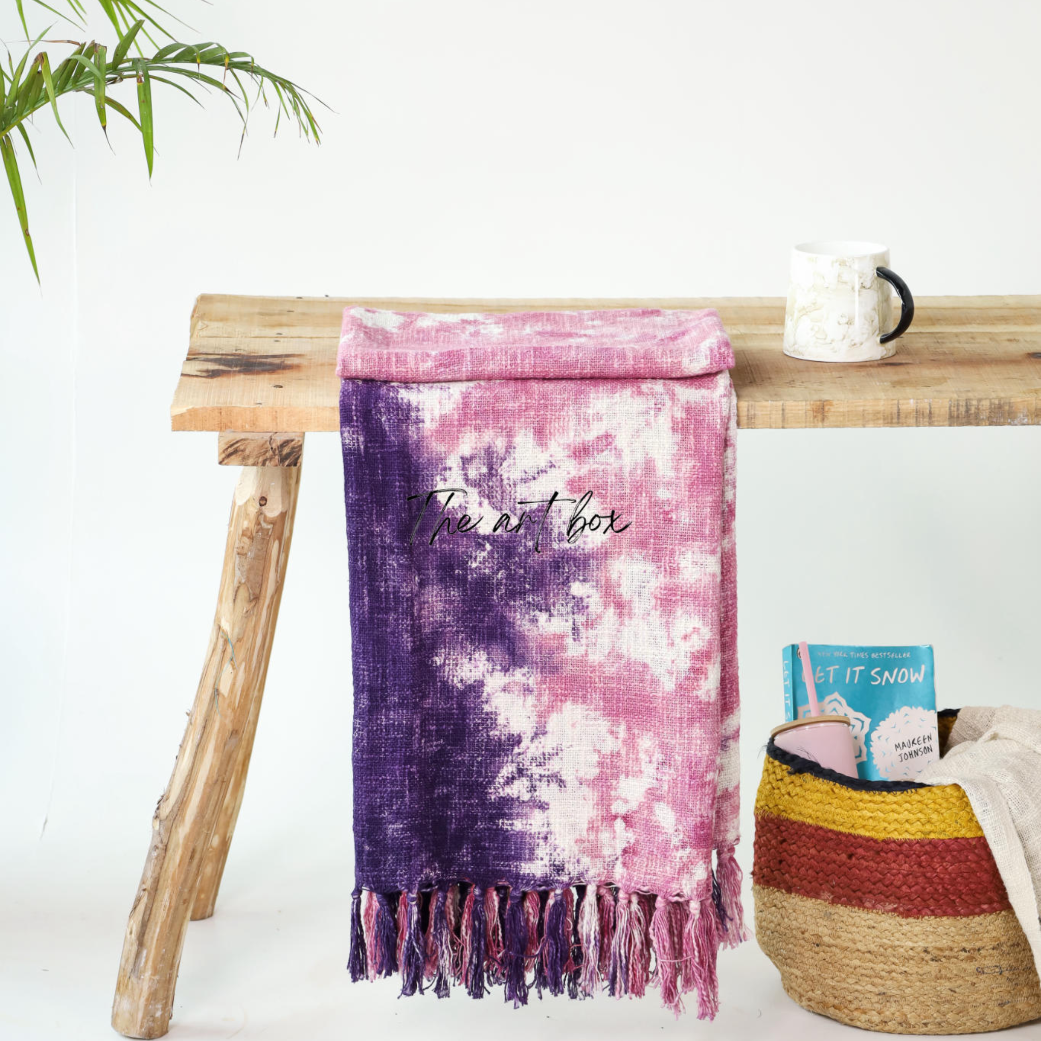 Pink and Purple Tie Dye Throw