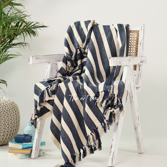 Striped Hand Tufted Throw