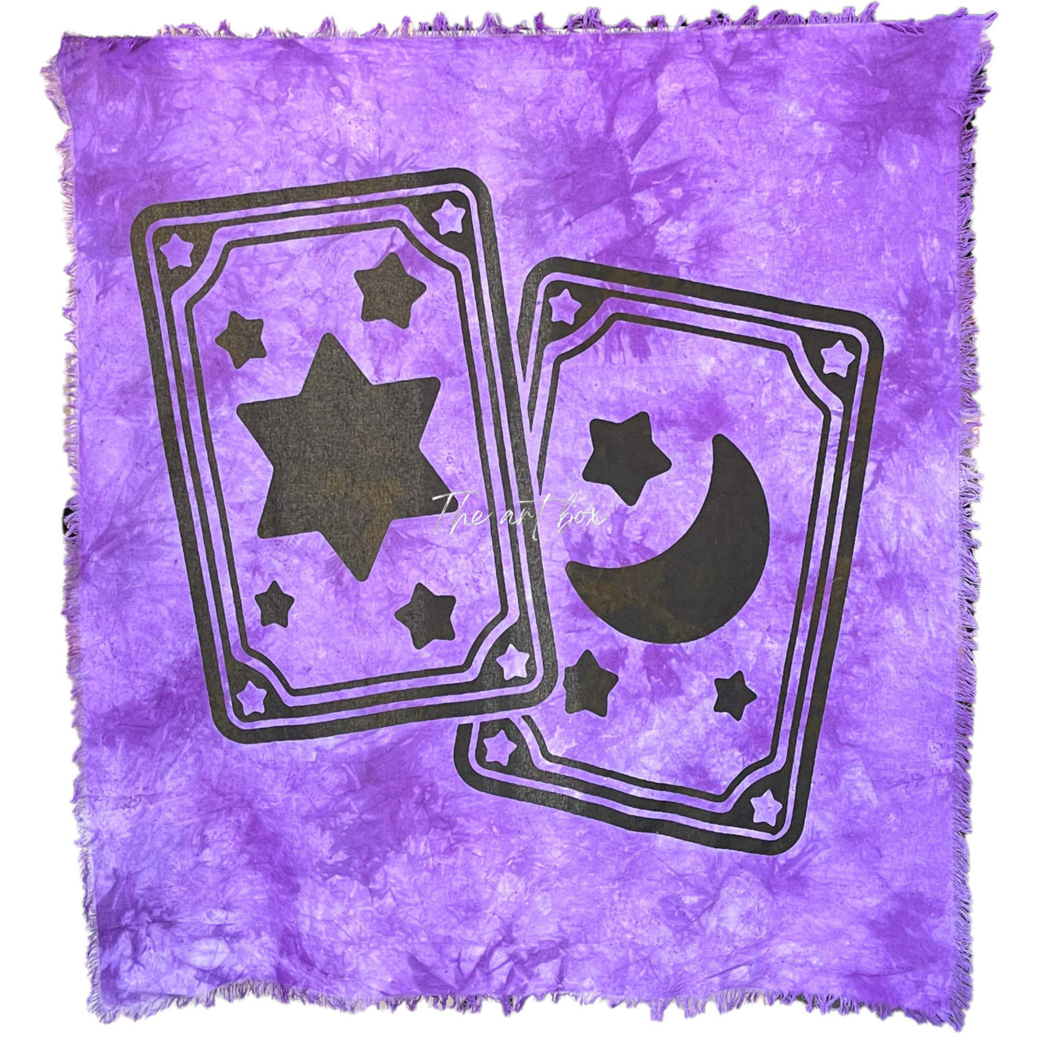 Purple Printed Altar Table Cloth Tarot Mat Witchcraft Supplies