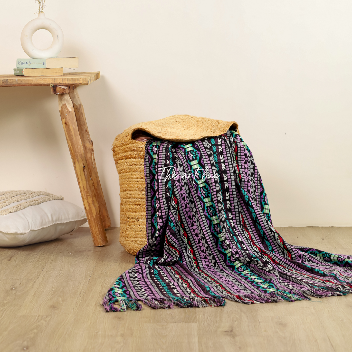 Ethnic Striped Hand Tufted Throw