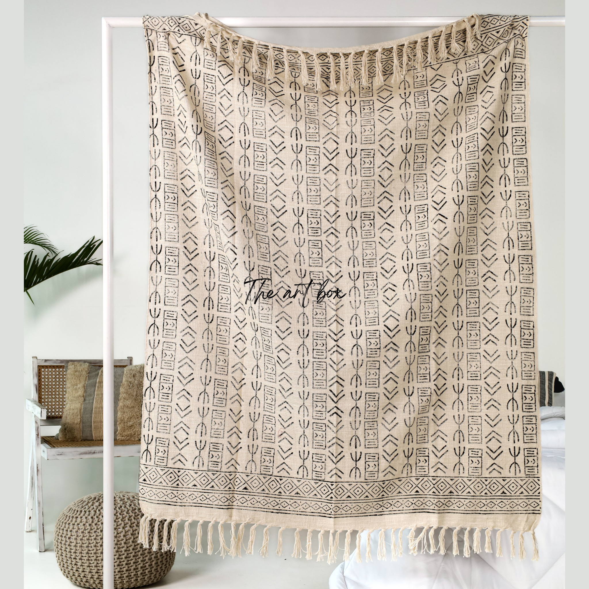 Mud Cloth Luxury Pigment Print Throw