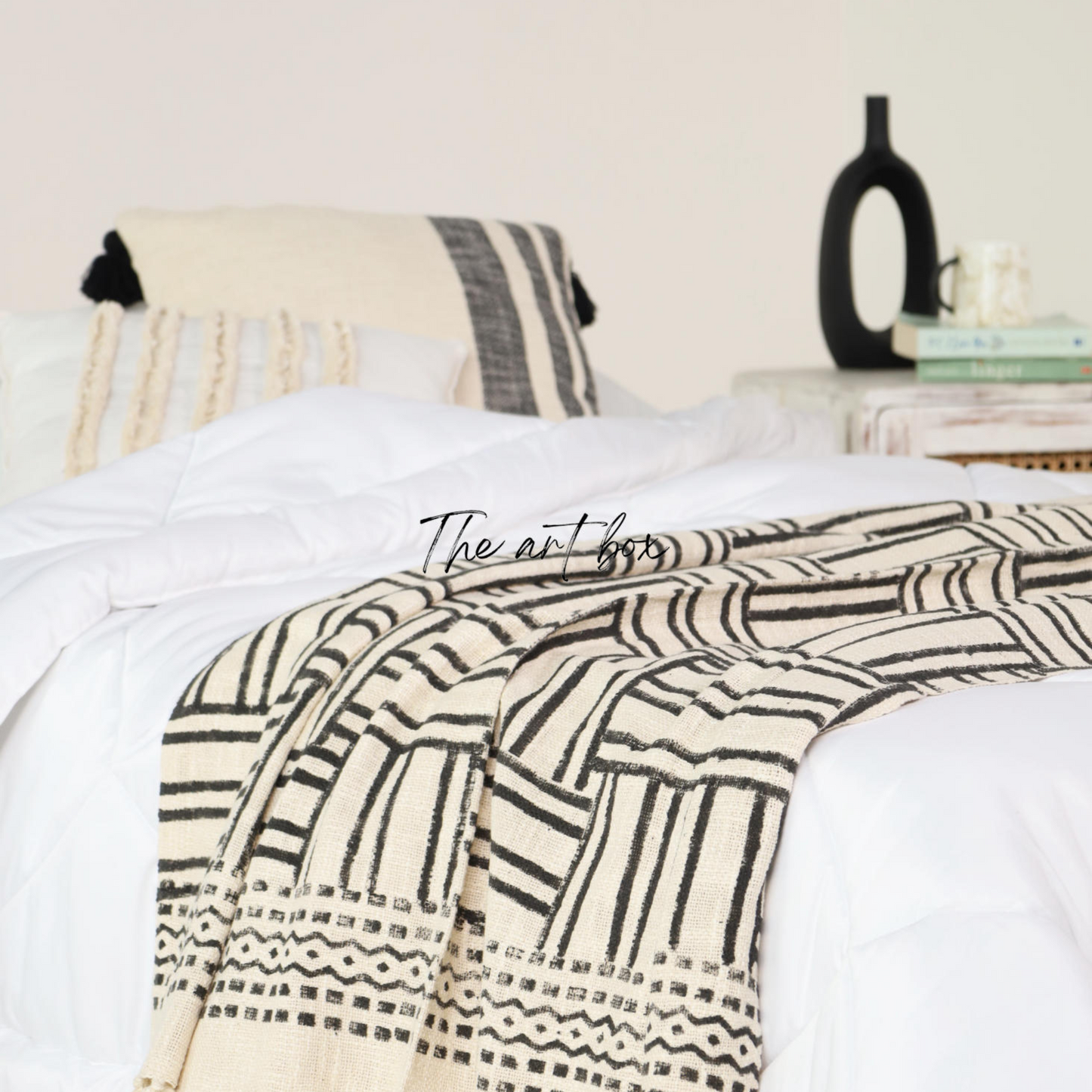 Geometric Pigment Print Throw