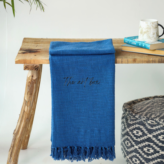 Deep Blue Solid Color Throw