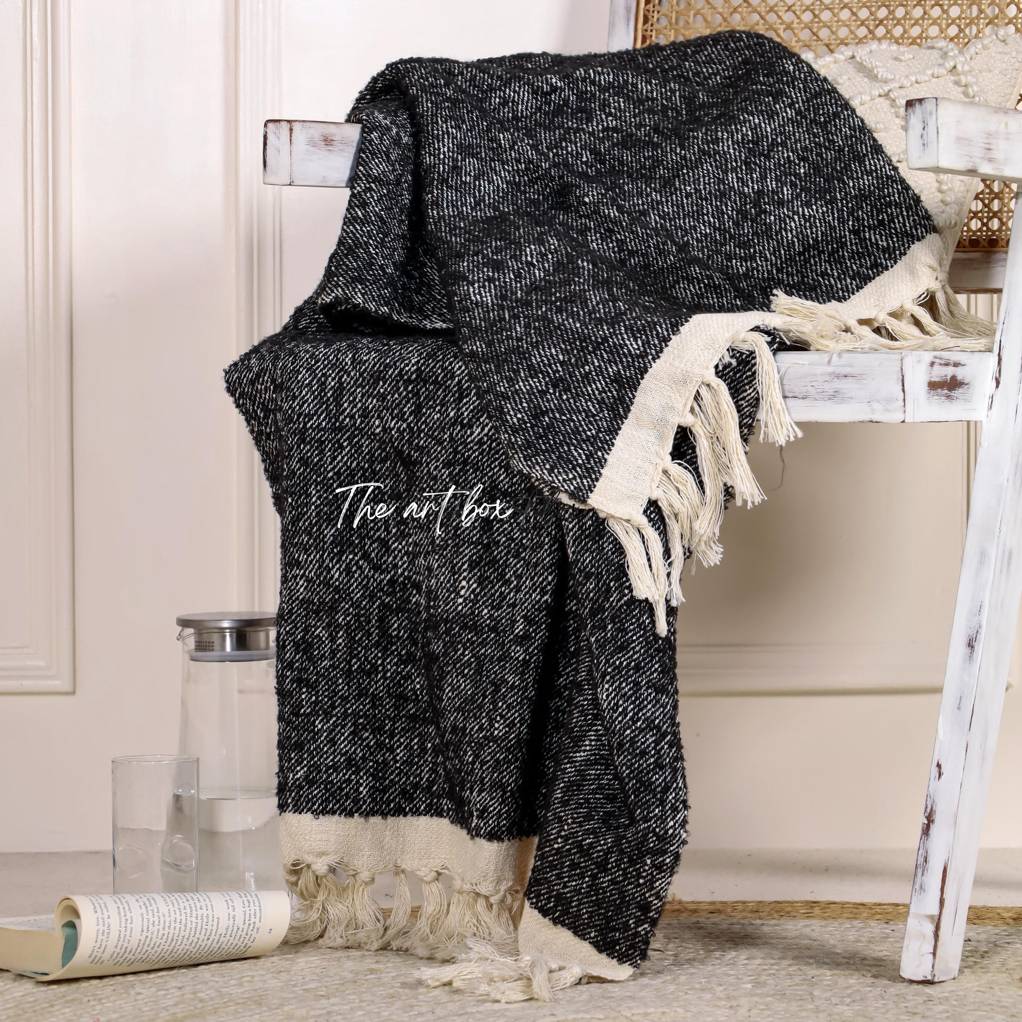 Black Solid Color Throw