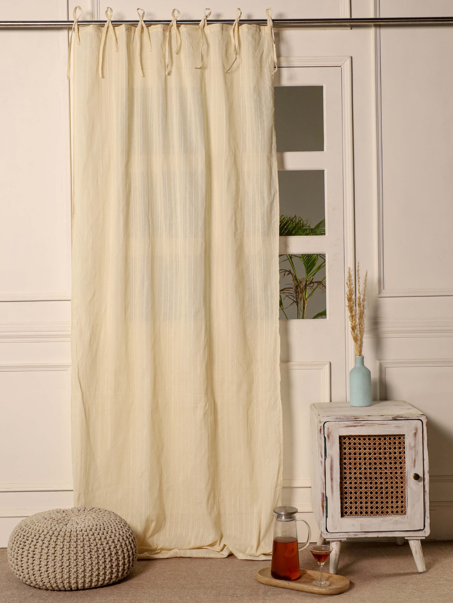 Ton Stripe Cotton Curtains - 1 Panel Set