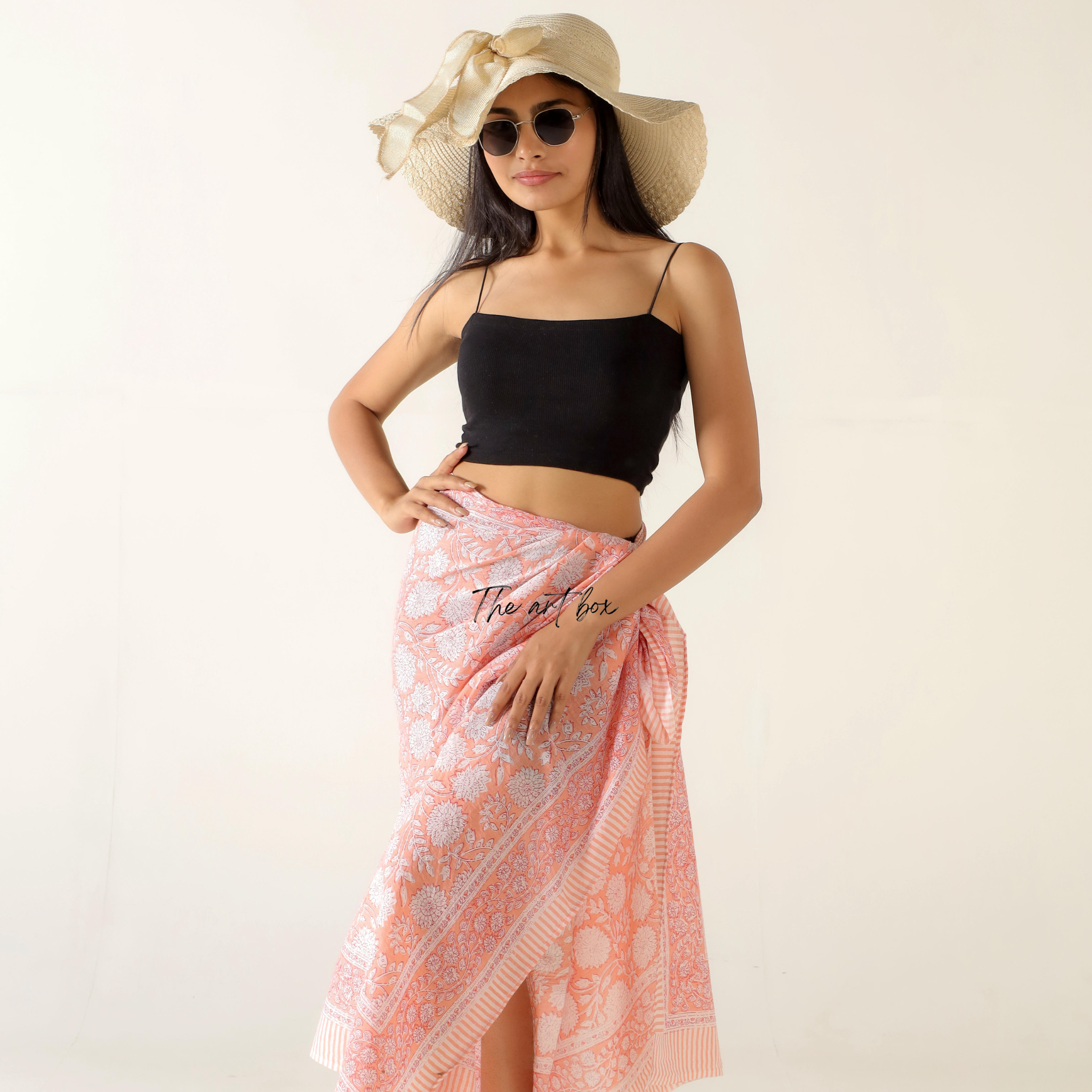 Tropicana Twist Cotton Floral Sarong Pareo for Exotic Escapes