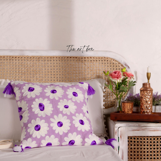 Embroidered Floral Decor Pillow - Elevate Your Decor With Elegance