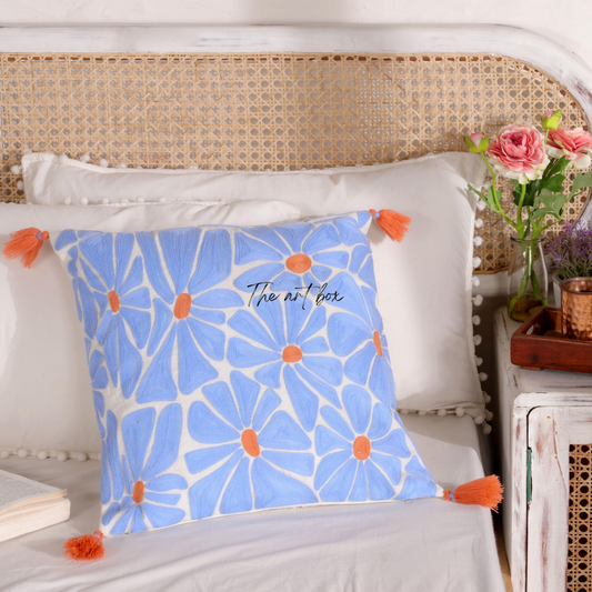 Floral Embroidery Decorative Pillow - Add a Floral Flourish to Your Space
