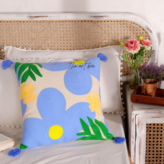 Customized Floral Embroidery Pillow Cover - Make Your Space Bloom