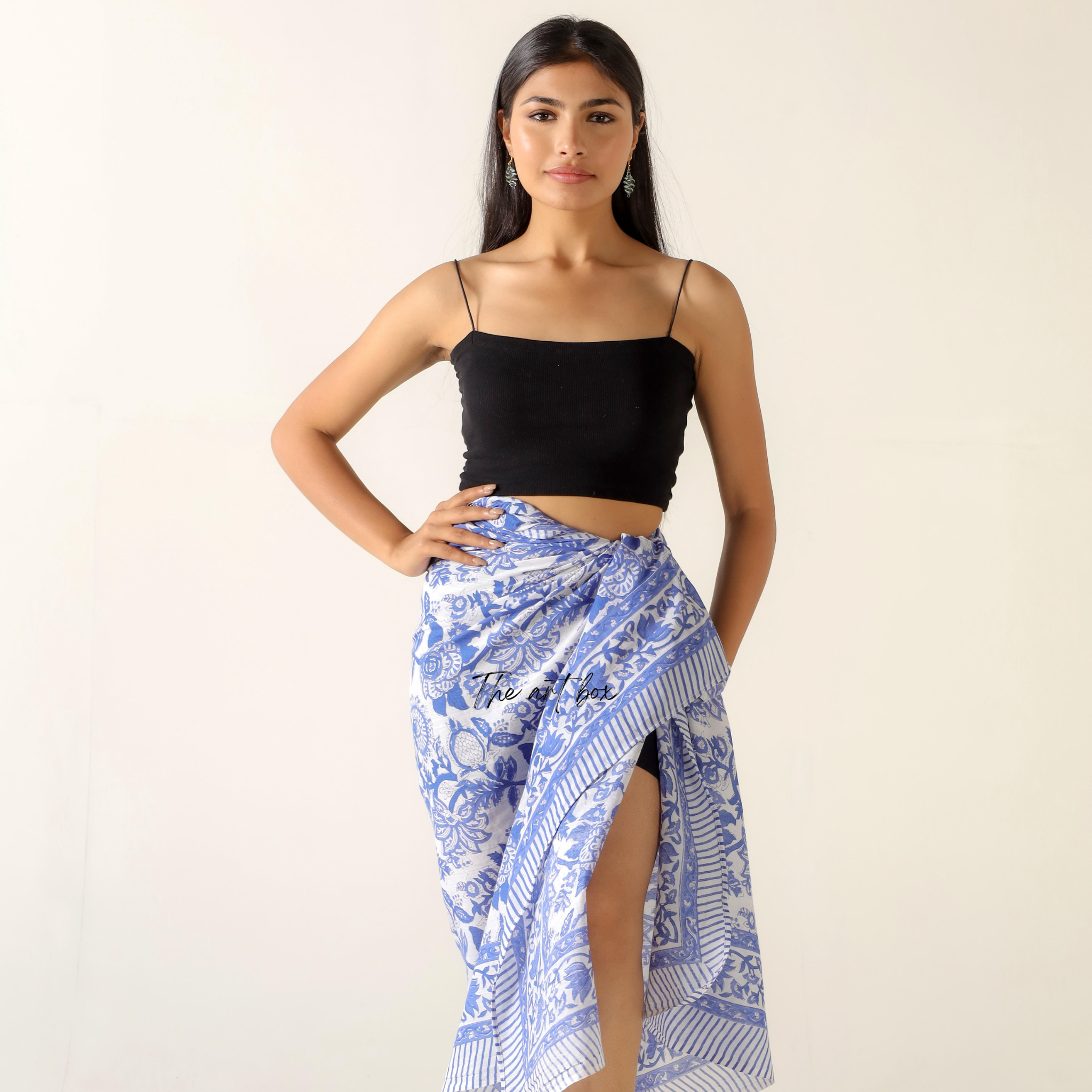 Island Floral Cotton Sarong Pareo for Tropical Vibes