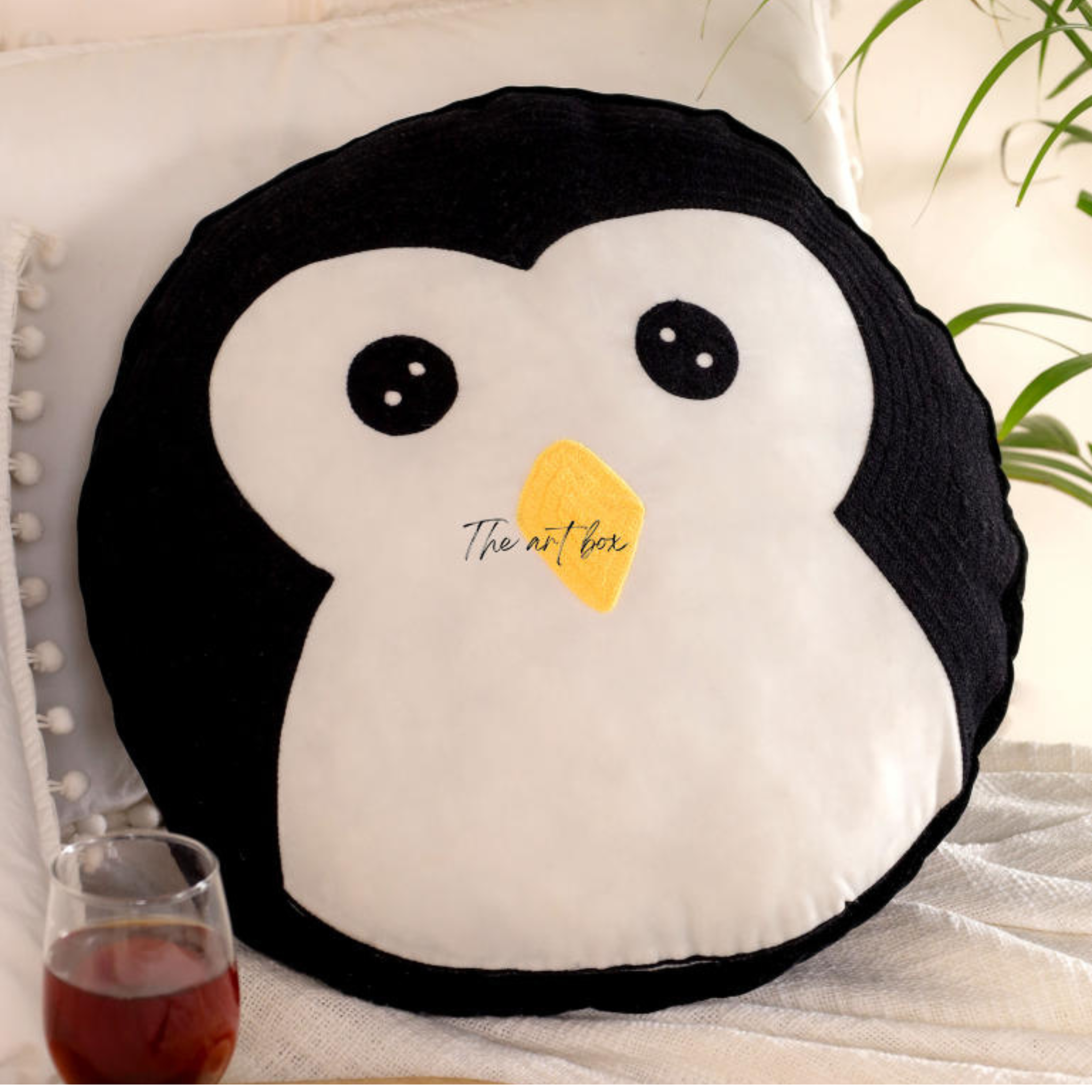 Personalised Round Cute Animal Shaped Velvet Cushion For Living Room