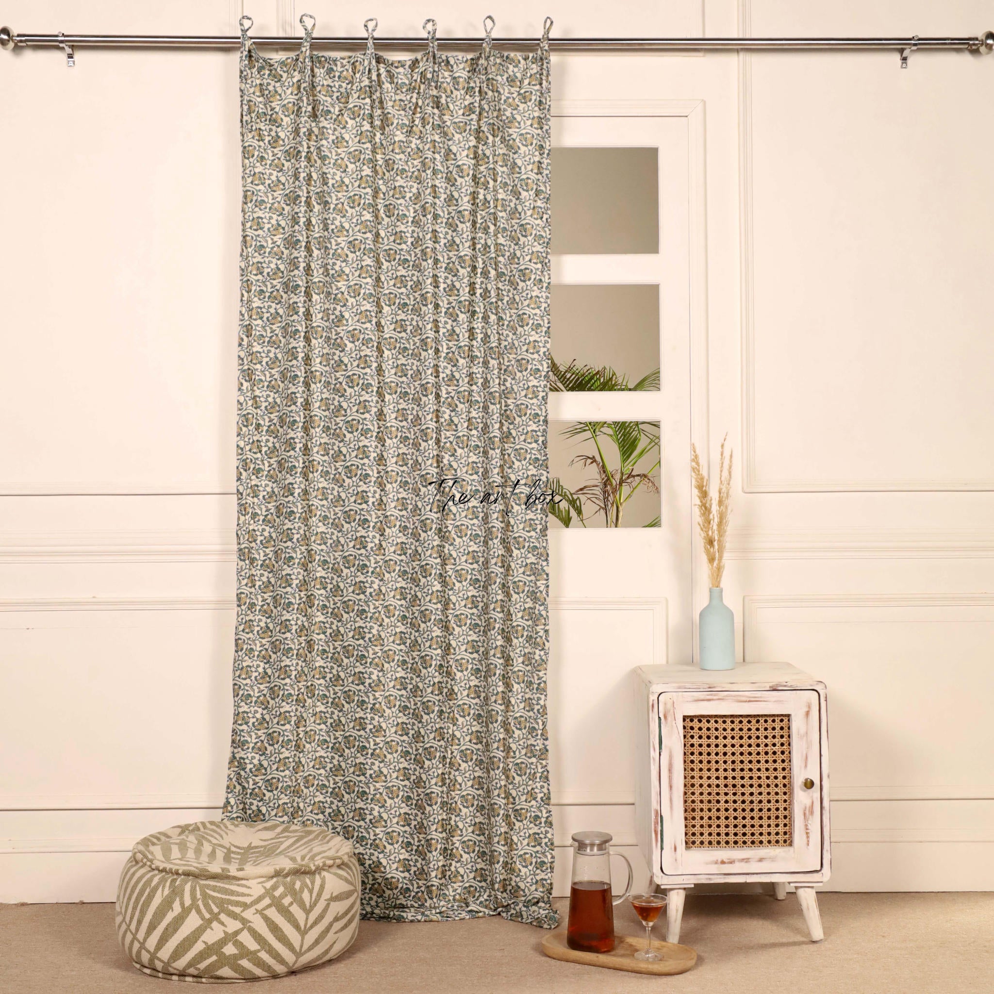 Grey Velvet Curtains - 1 panel set