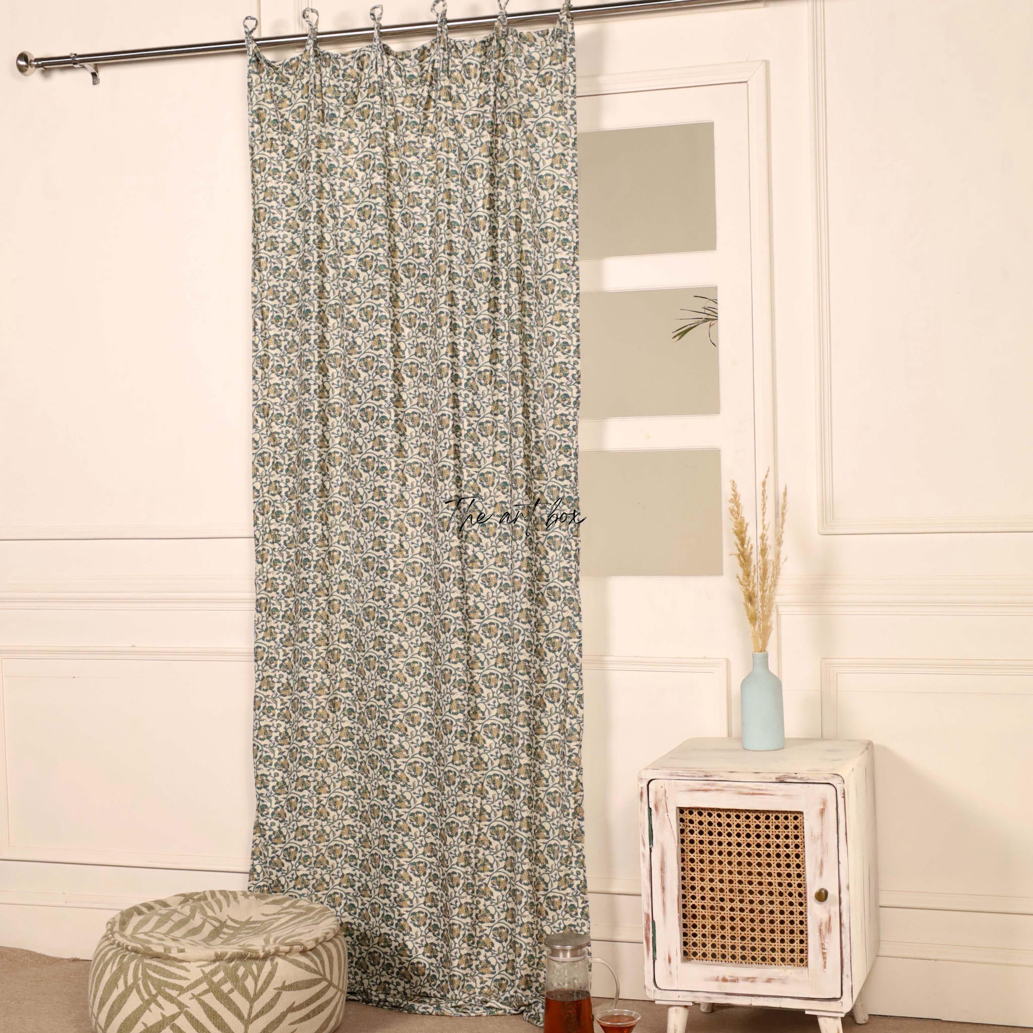 Grey Velvet Curtains - 1 panel set