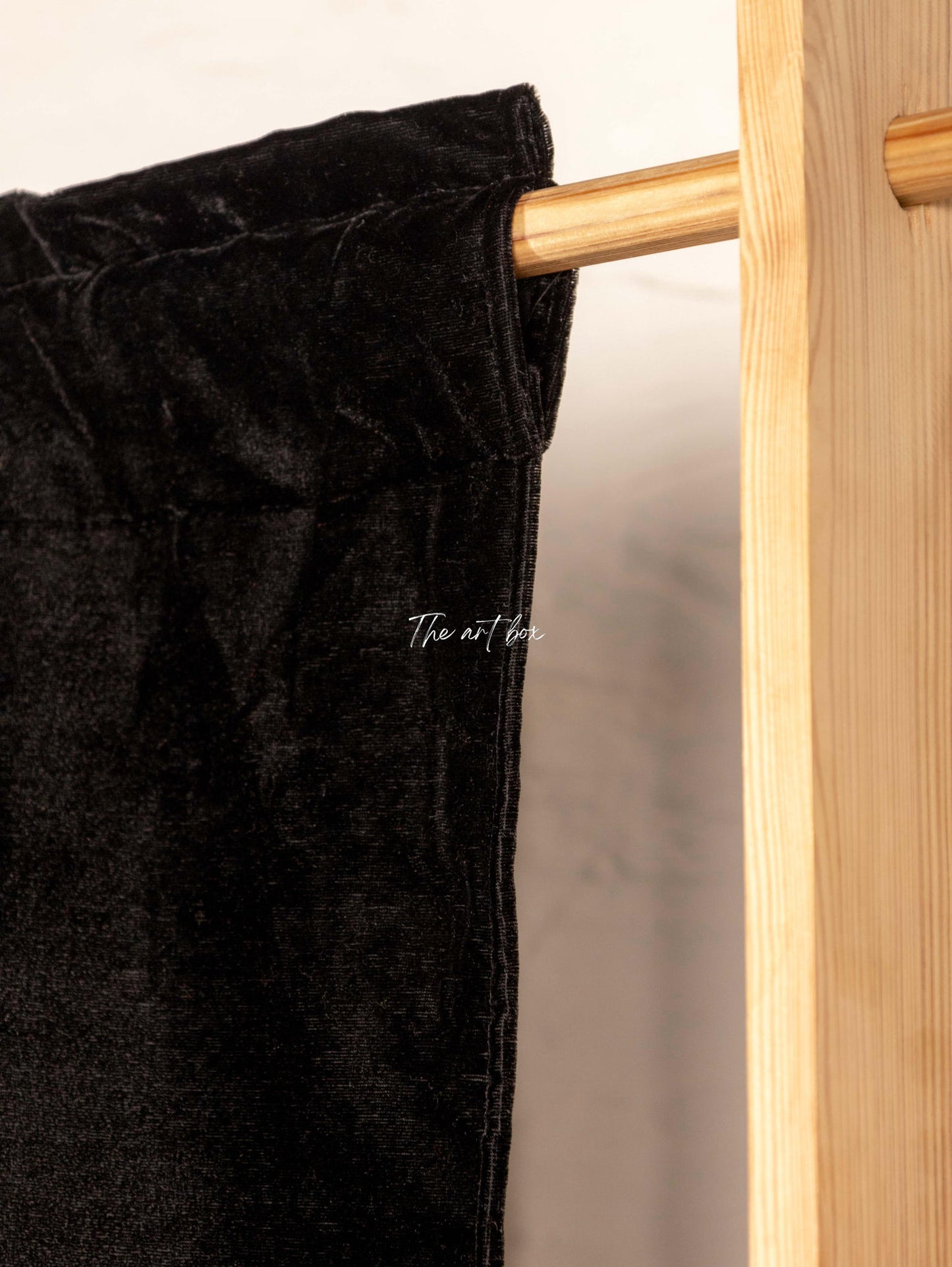 Black Velvet Curtains - 2 panel set