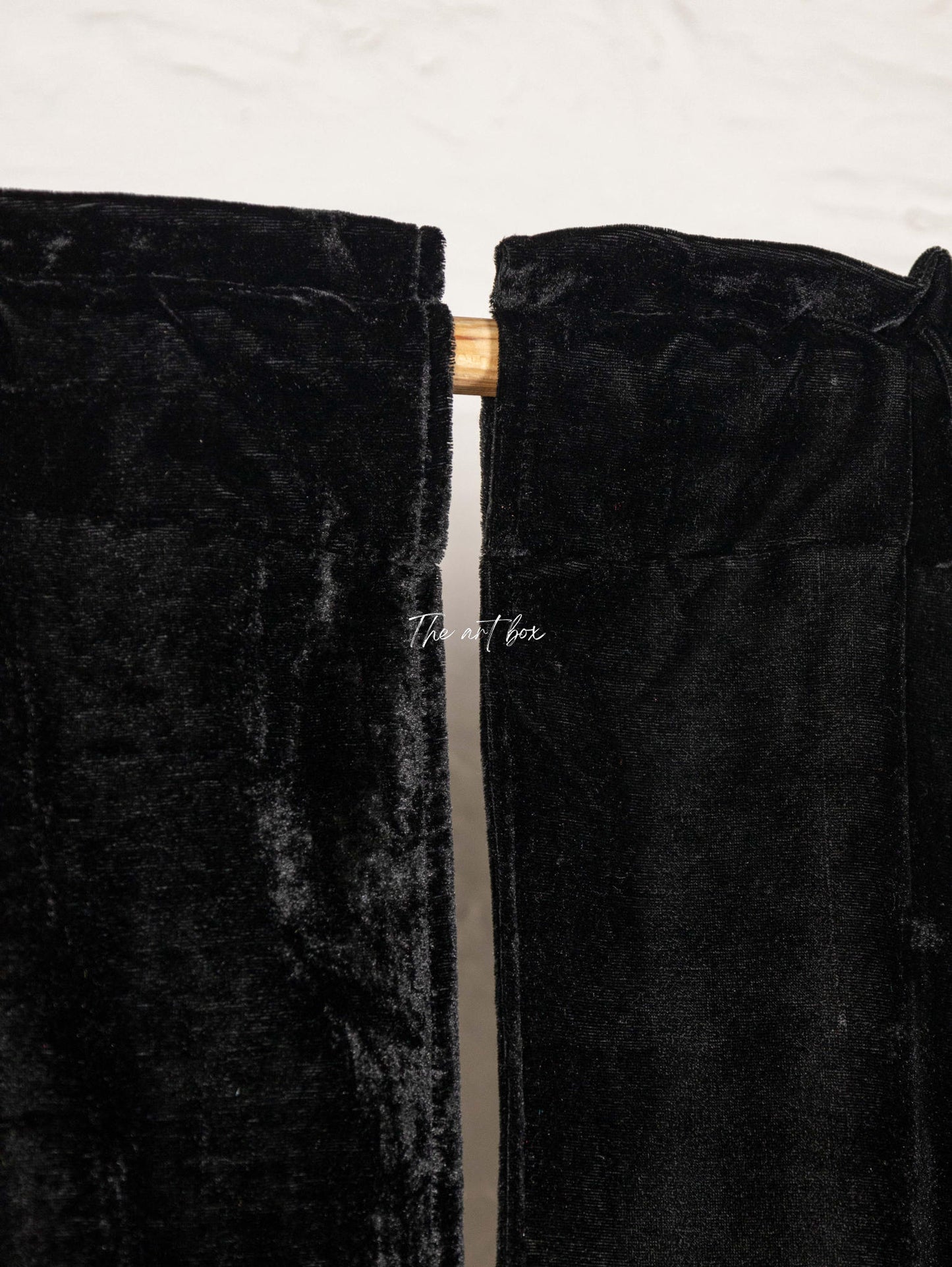 Black Velvet Curtains - 2 panel set