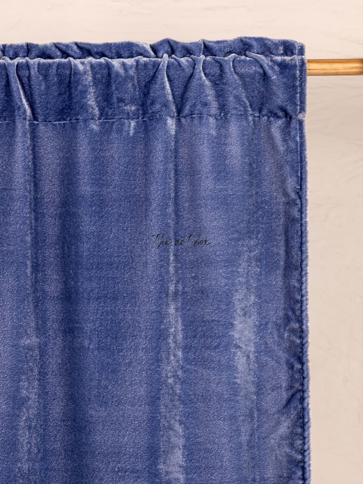 Blue Velvet Curtains - 2 panel set