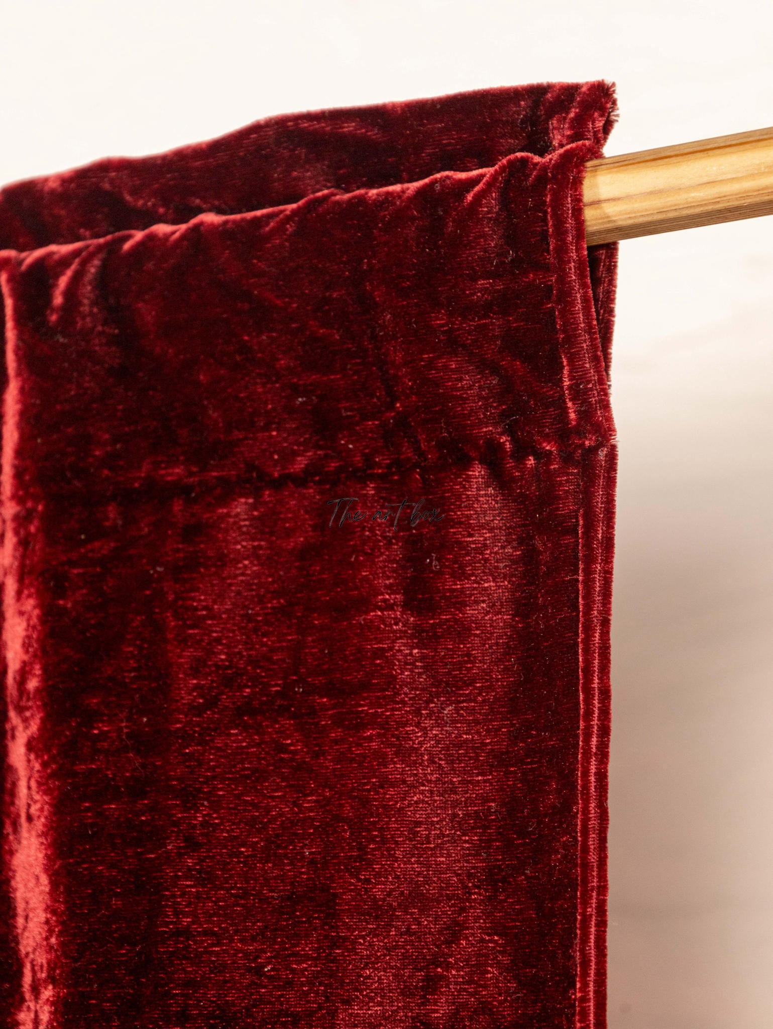 Maroon Velvet Curtains - 2 panel set