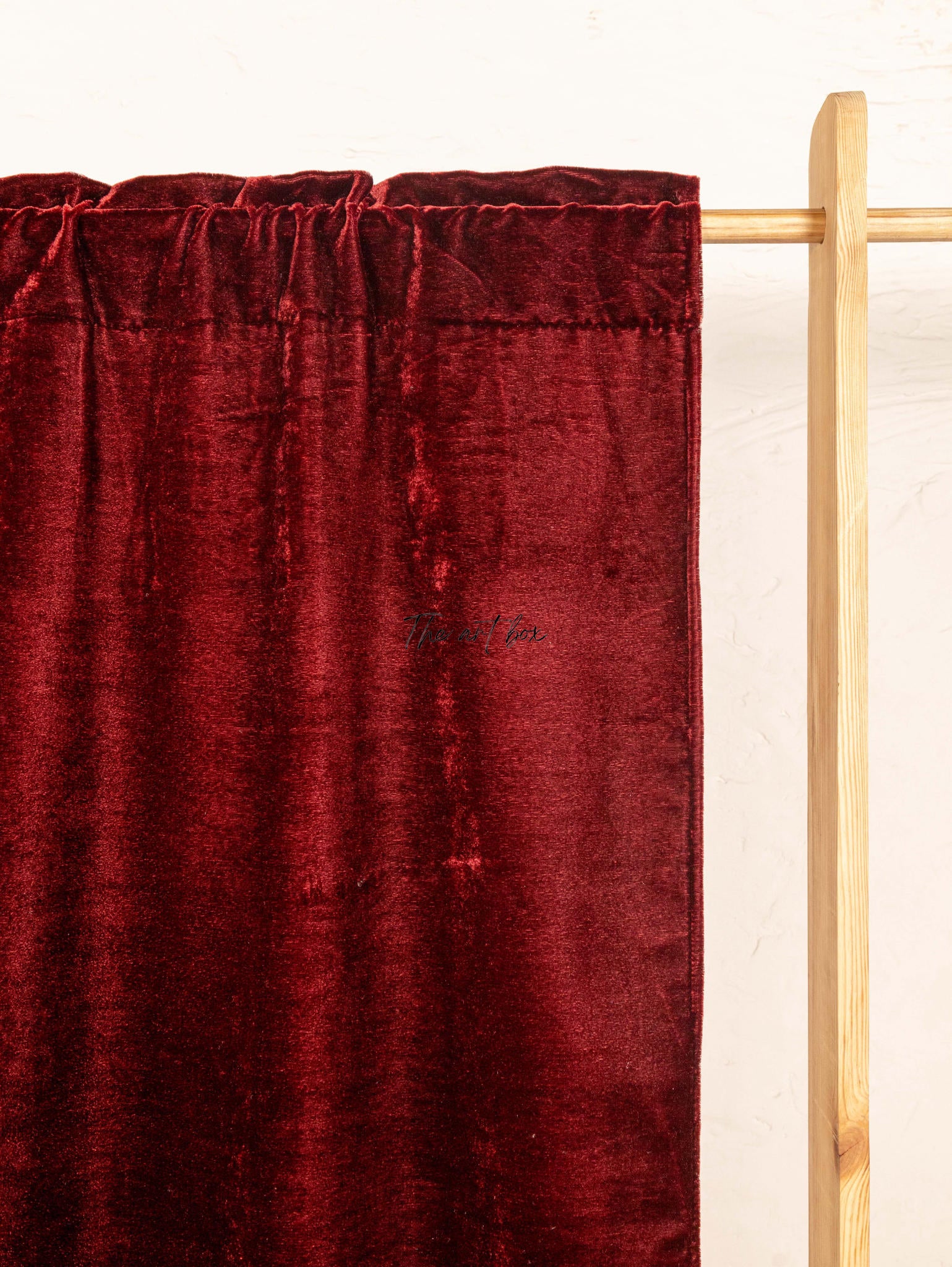 Maroon Velvet Curtains - 2 panel set