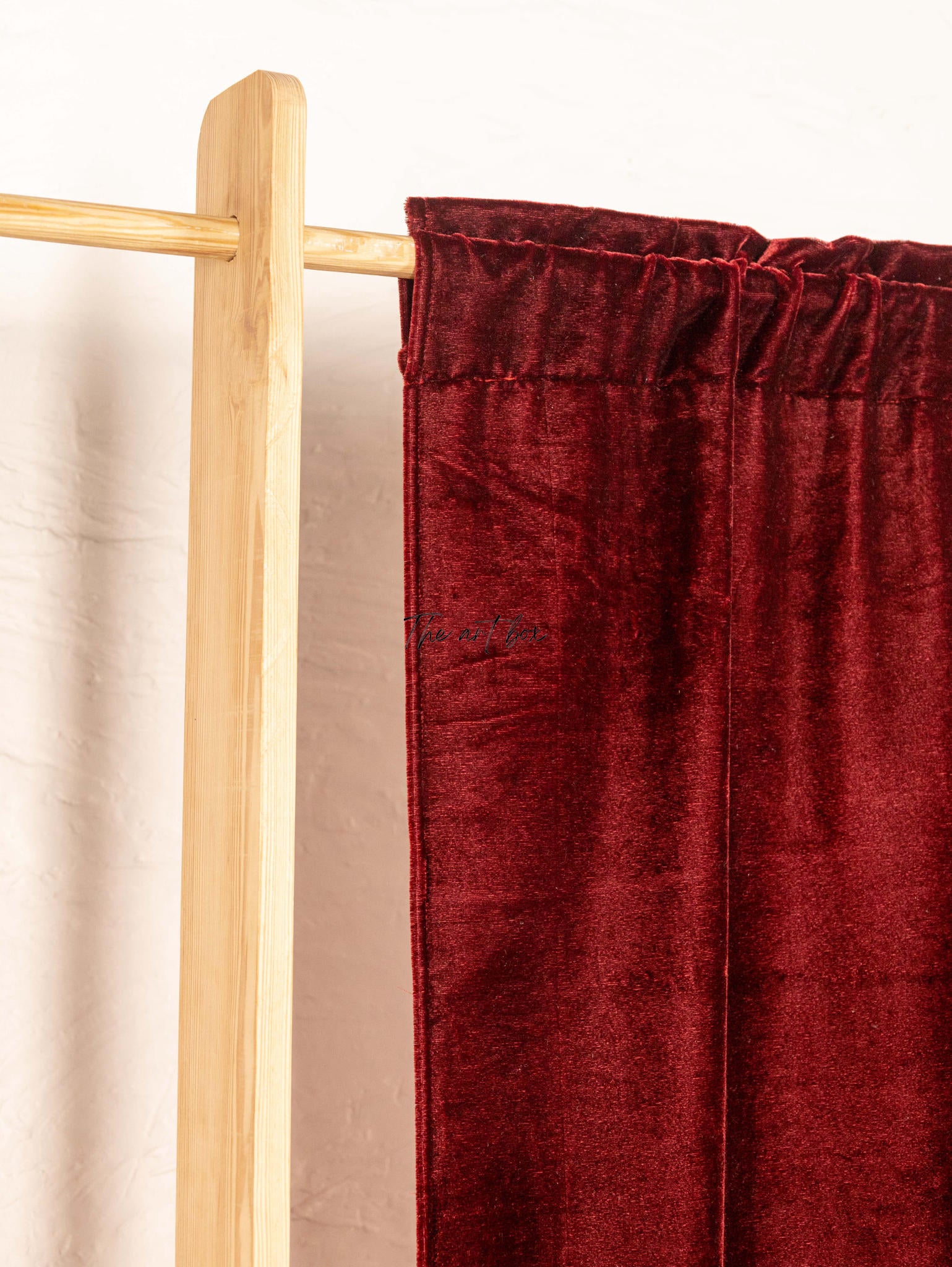 Maroon Velvet Curtains - 2 panel set