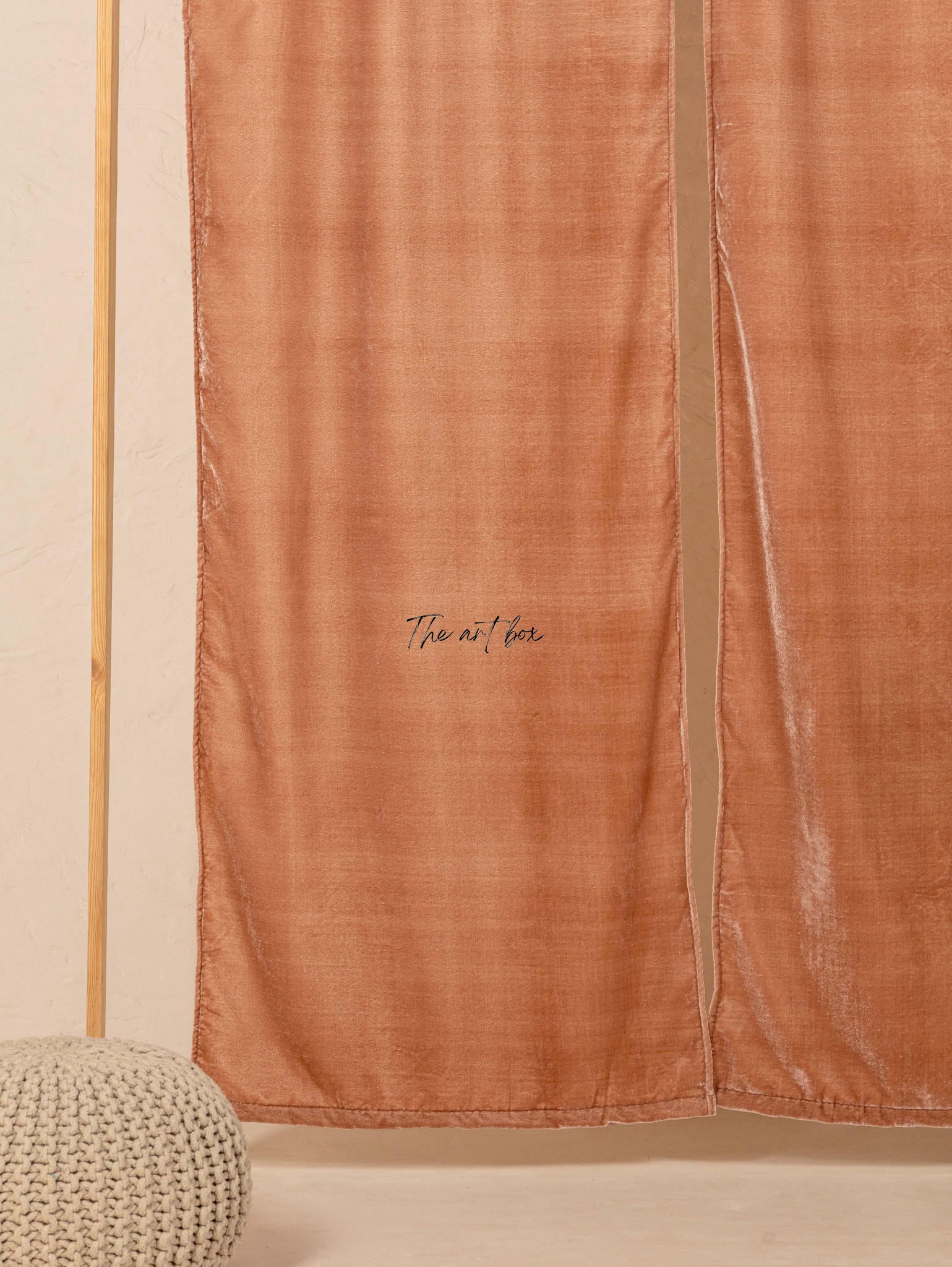 Rose Velvet Curtains - 2 panel set