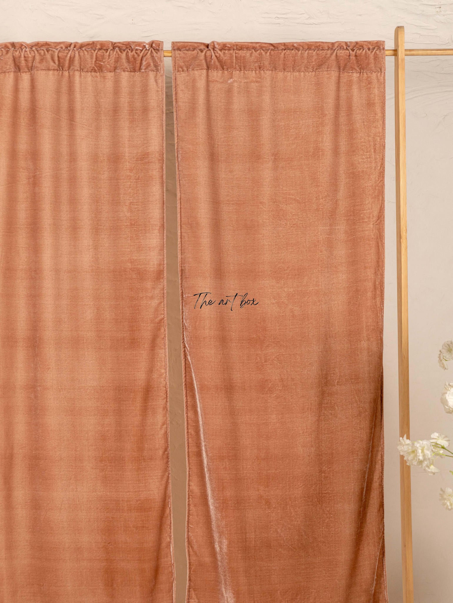 Rose Velvet Curtains - 2 panel set