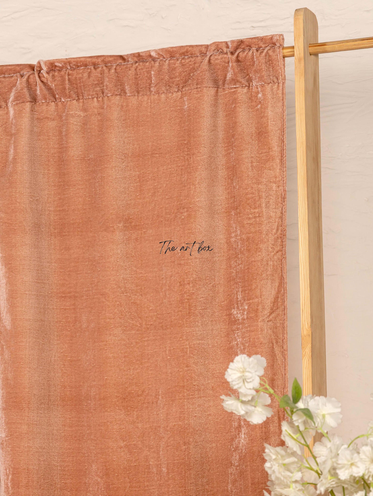 Rose Velvet Curtains - 2 panel set