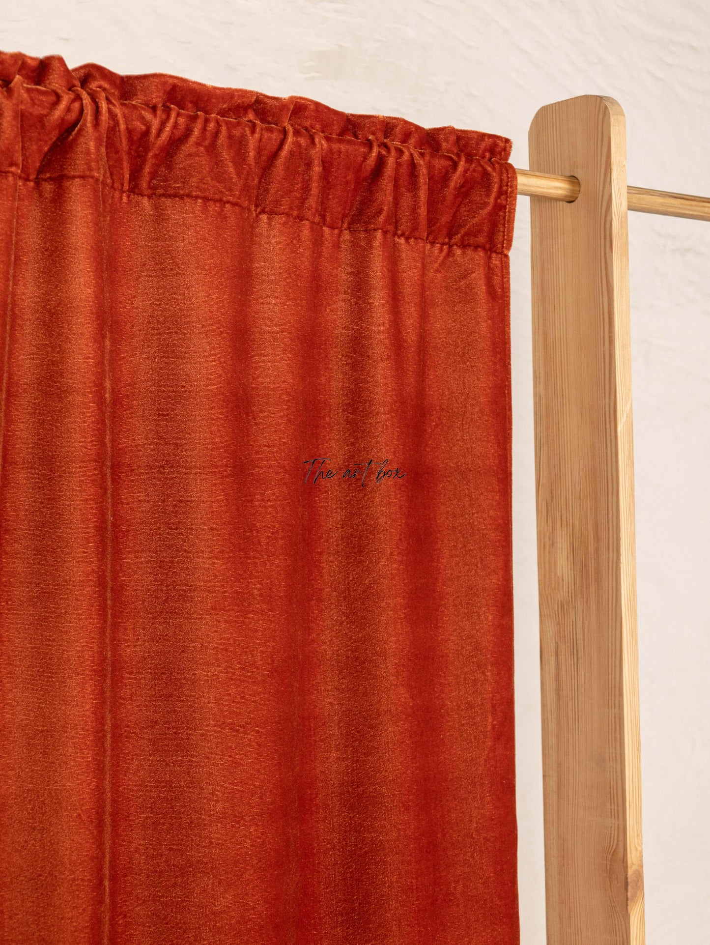 Rust Velvet Curtains - 2 panel set