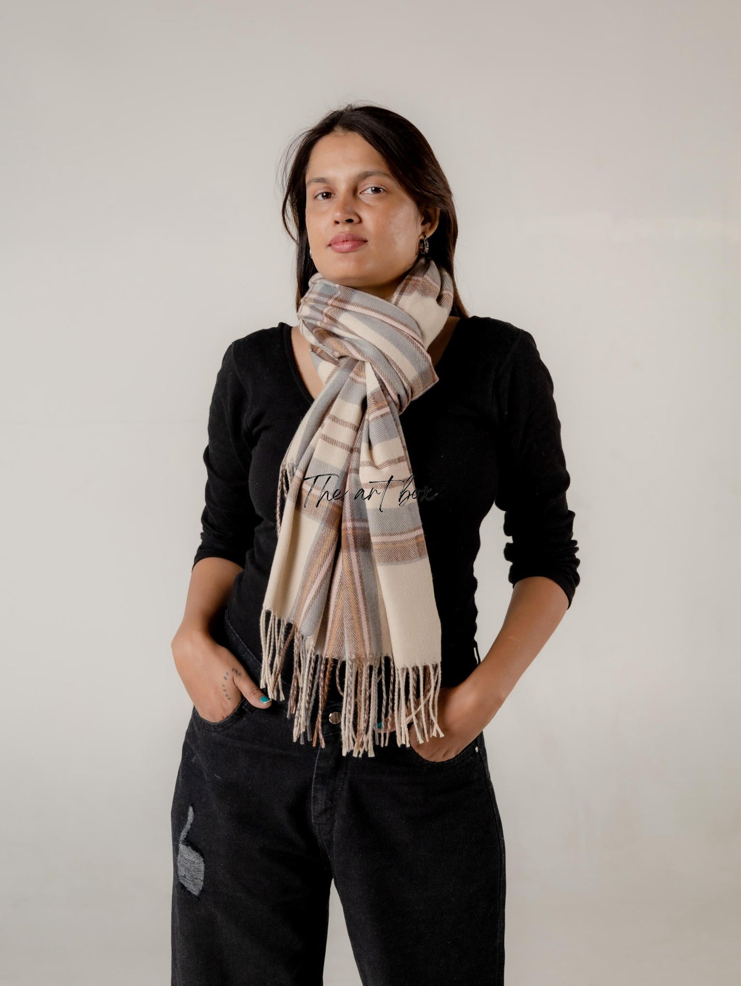 Cozy Cotton Warmth Meets Comfort in Our Woolen Scarves