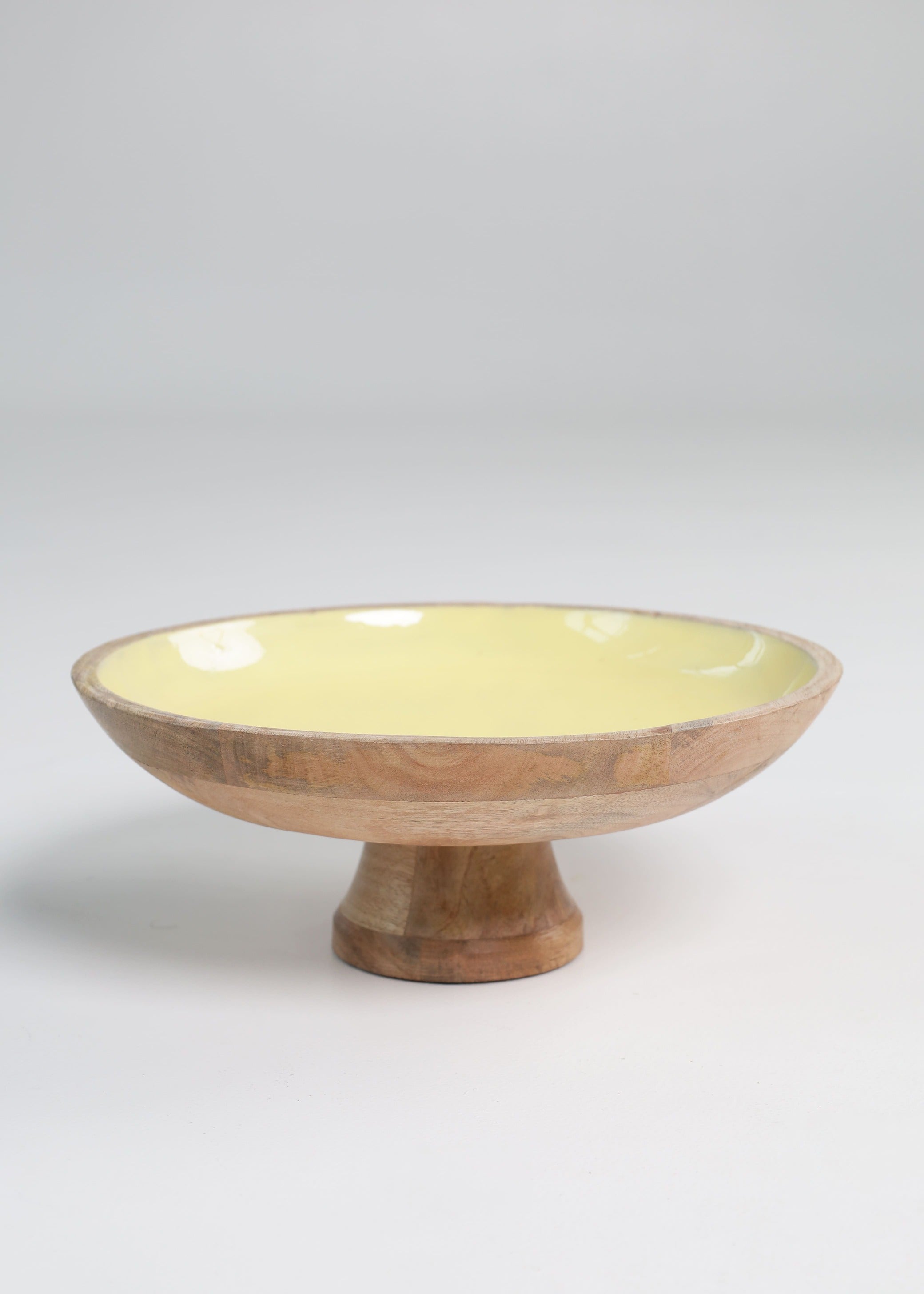 Mango Wood Fruit Platter - Yellow Texture