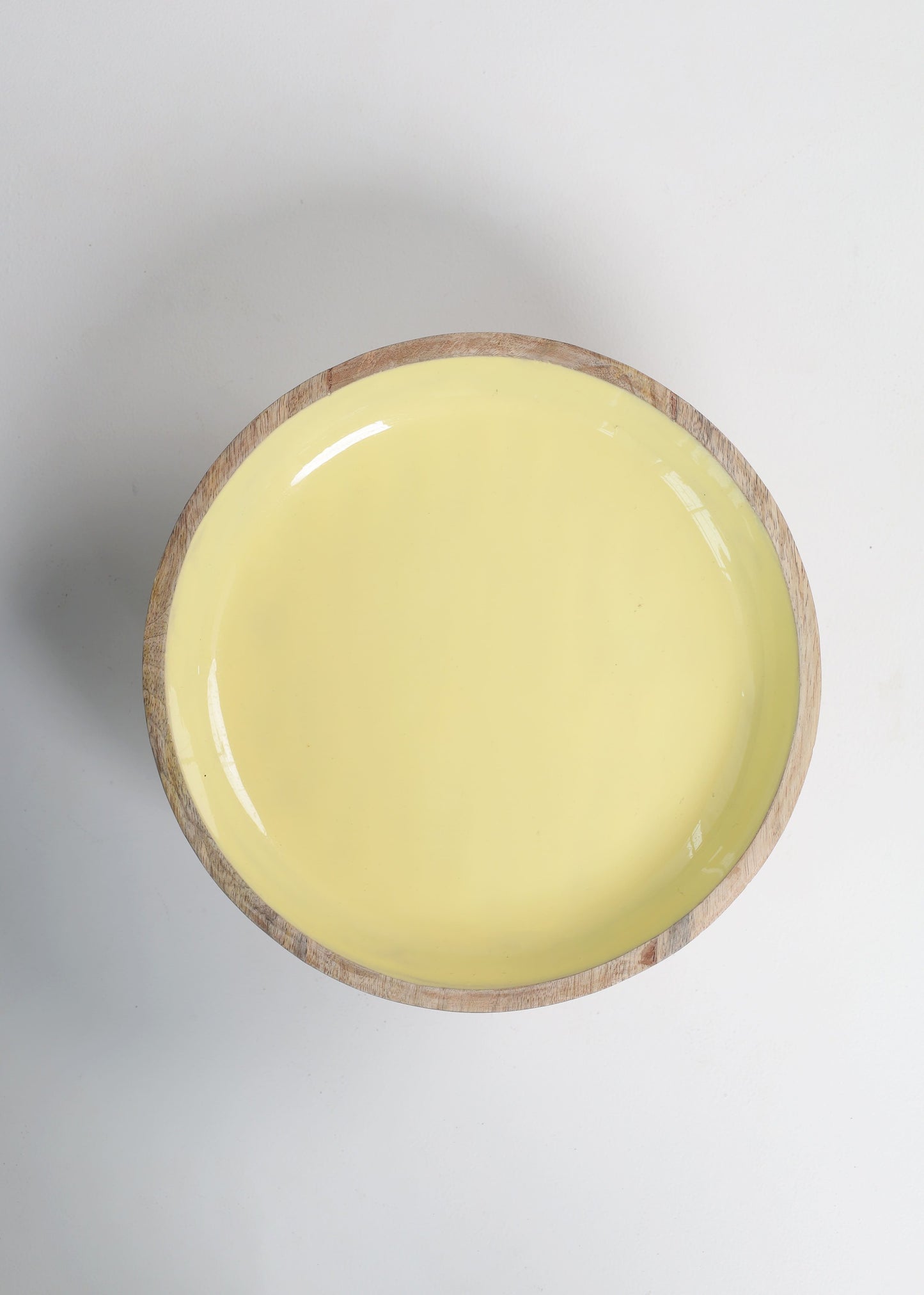 Mango Wood Fruit Platter - Yellow Texture