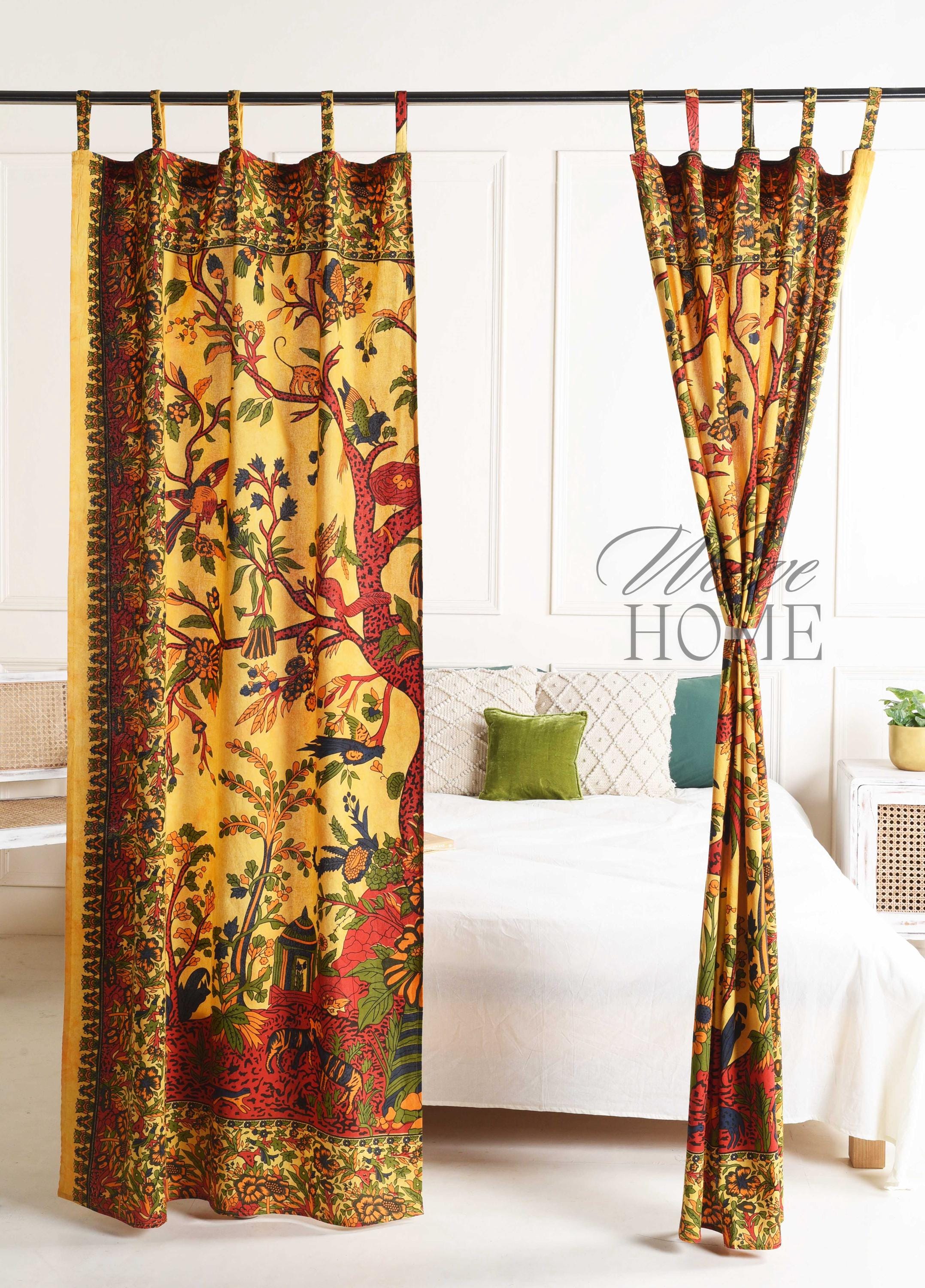 Boho Door & Window Treatments Curtain Tree of Life Drapes Door Panels for Home Decor